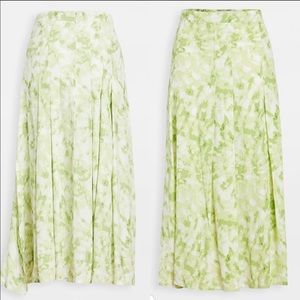 Faithfull the Brand green midi skirt